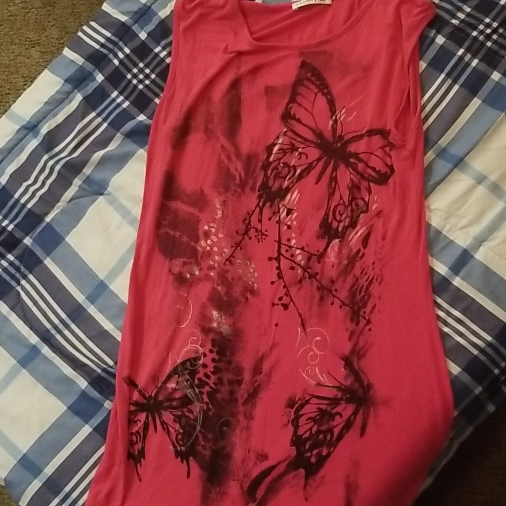 Butterfly tank top blouse